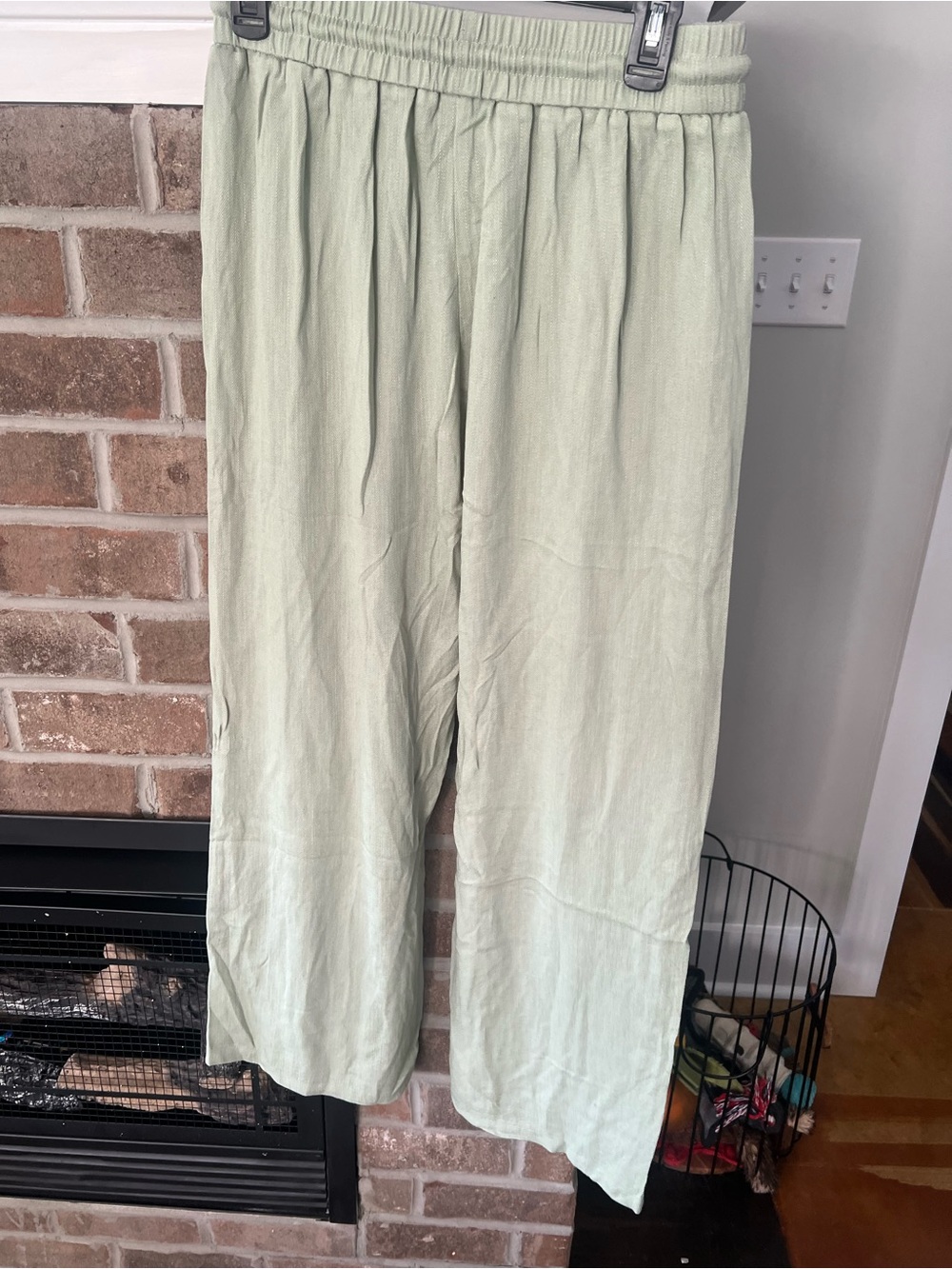 HALARA Sage Green Wide-Leg Drawstring Trousers - Picture 5 of 5